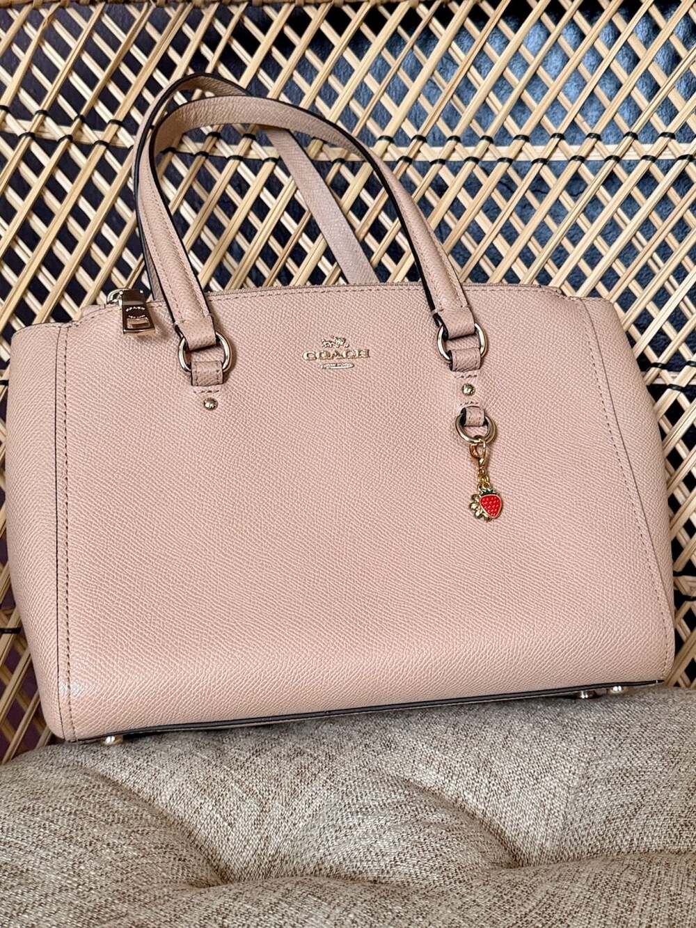 Coach Stanton Carryall Handbag Pink Leather